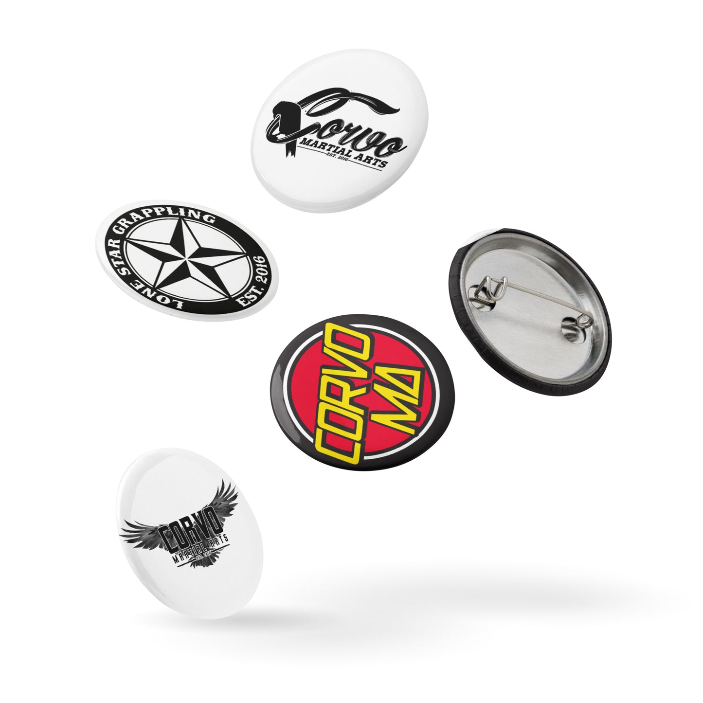 Set of Corvo Pin Buttons