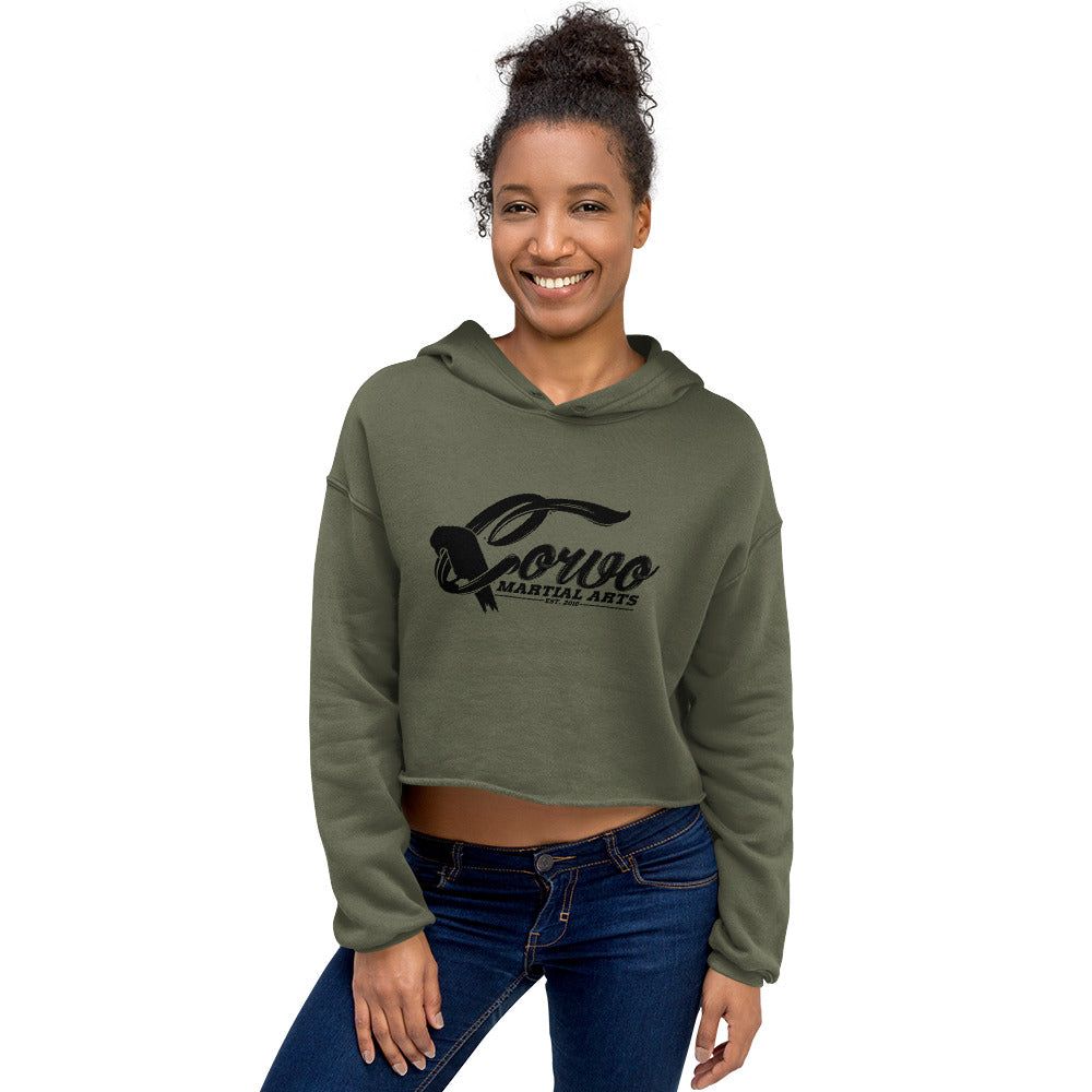 Classic Corvo Logo Crop Hoodie