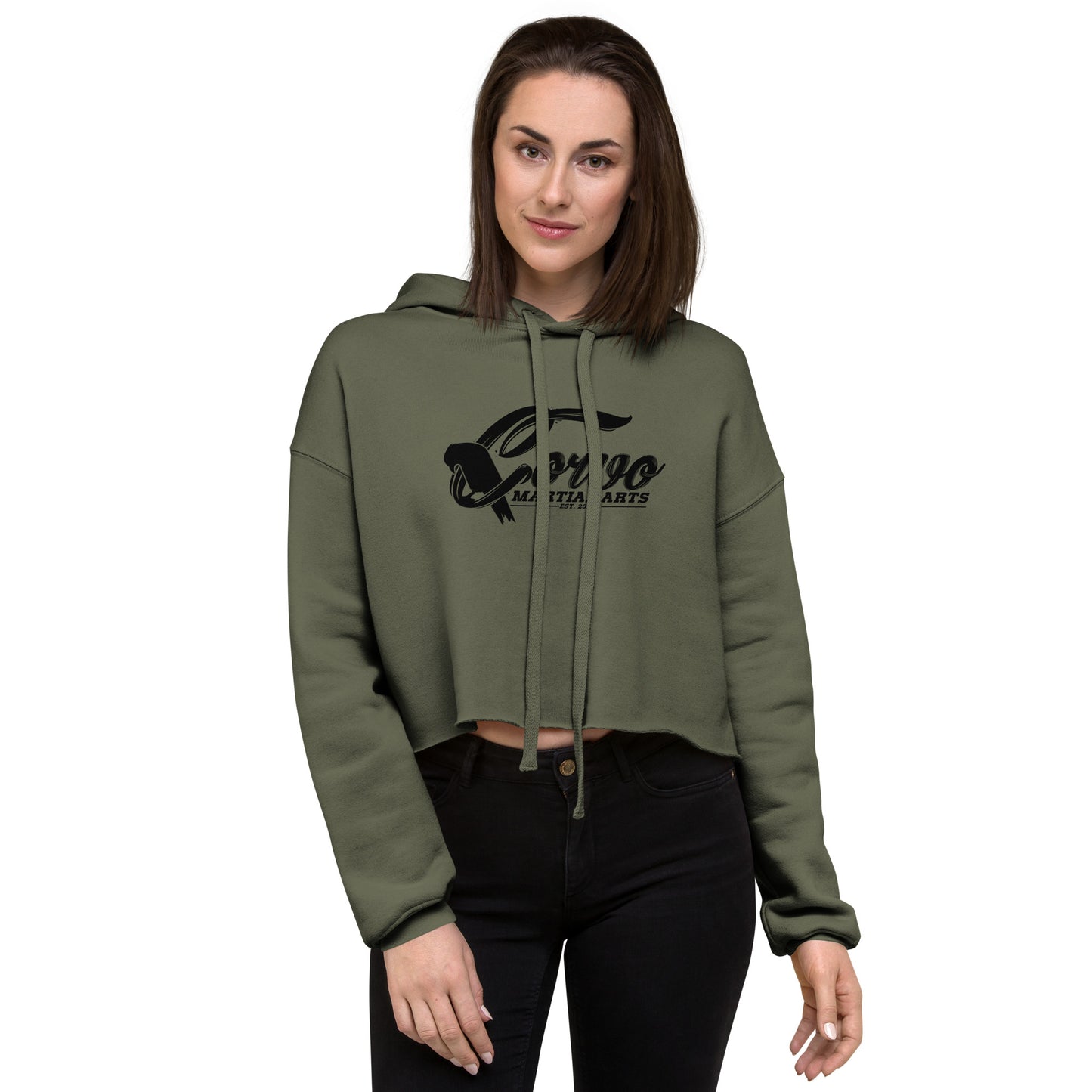 Classic Corvo Logo Crop Hoodie