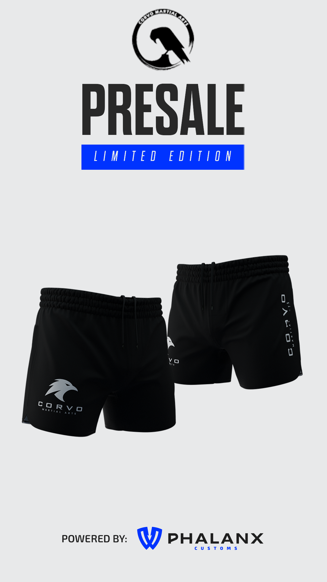 BLACK GRAPPLING SHORTS FOR MEN (PRESALE)