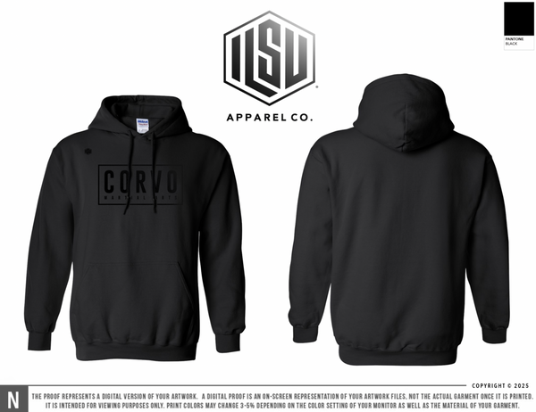 Corvo Martial Arts Premium Hoodie (Black Lettering)