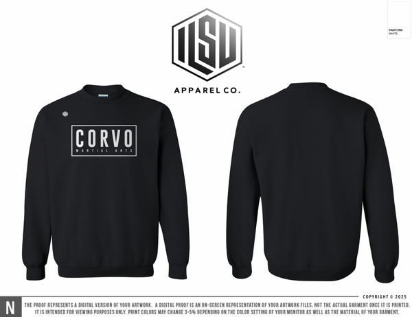 Corvo Martial Arts Premium Sweater (White Lettering)